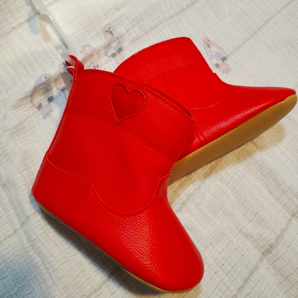 NWT Red Old Navy baby girl boots